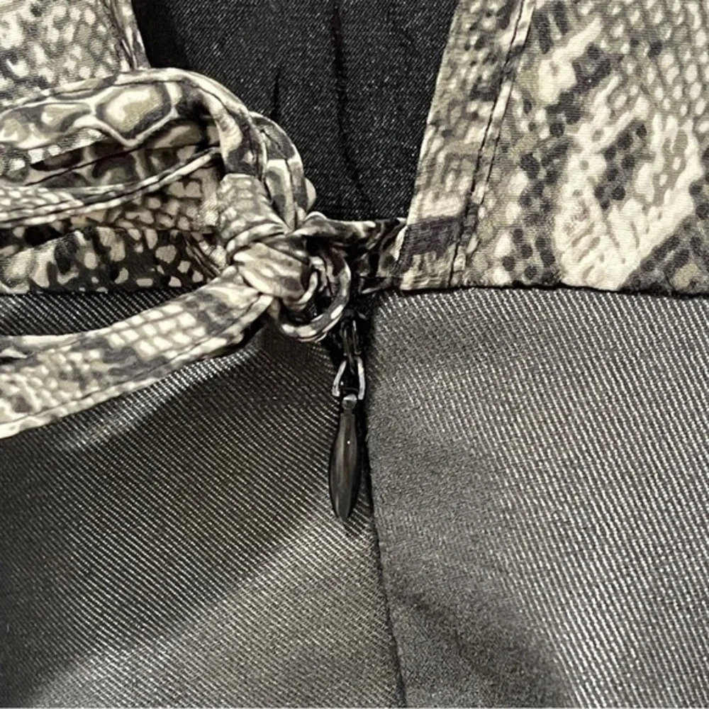 Walter Baker Python Open Back Mini Dress Black Gr… - image 5